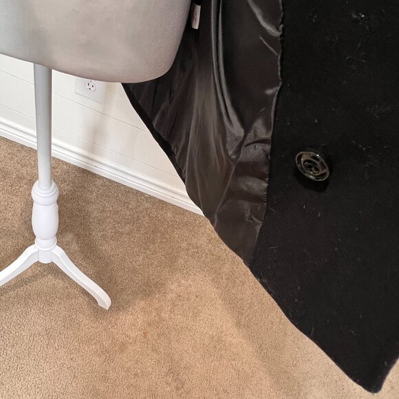 Jason Kole Black Short Length Peacoat Size M - Picture 8 of 10